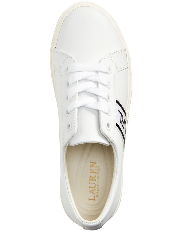Lauren Ralph Lauren Janson II Optic White Sneaker 3 Lauren Ralph Lauren Janson II Optic White Sneaker - Image 3