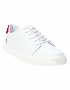 Lauren Ralph Lauren Joana III White/Candy Red Sneaker 5 Lauren Ralph Lauren Joana III White/Candy Red Sneaker -Deals Shoes Store 851769100 2 720x928
