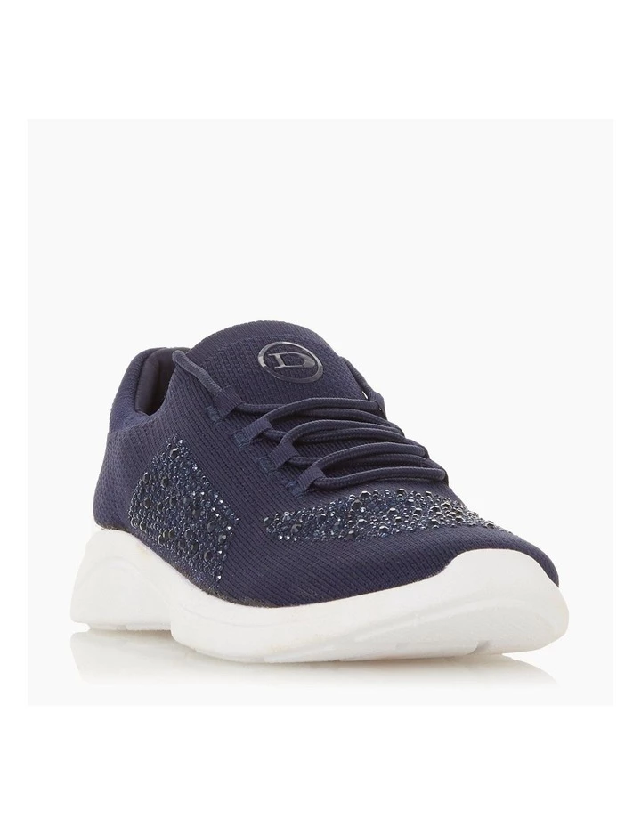 Dune London Easy Lace Up - Navy 2 Dune London Easy Lace Up - Navy - Image 2