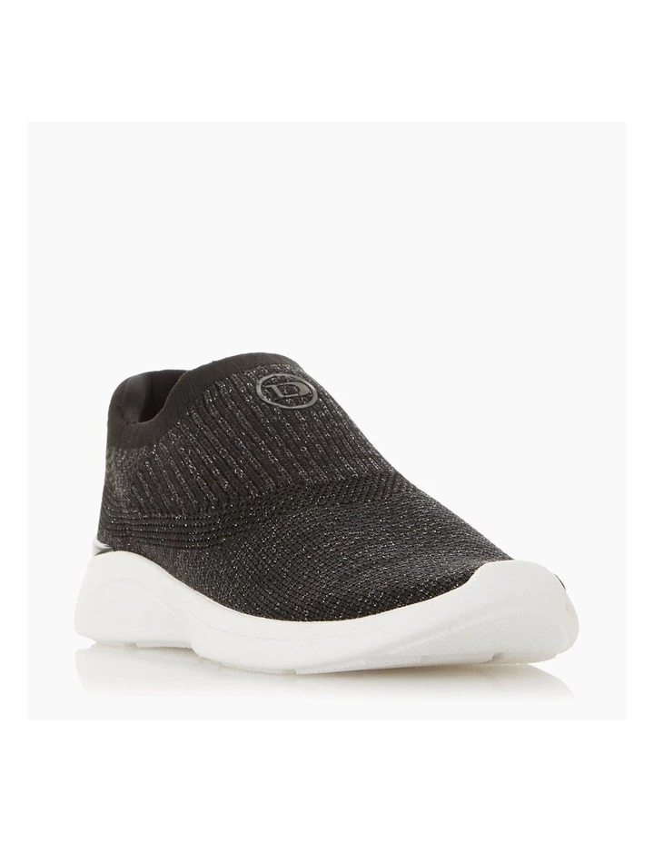 Dune London Easy Slip On - Black Fabric 2 Dune London Easy Slip On - Black Fabric - Image 2