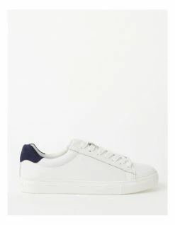 Piper Billie White/Navy Leather Sneaker