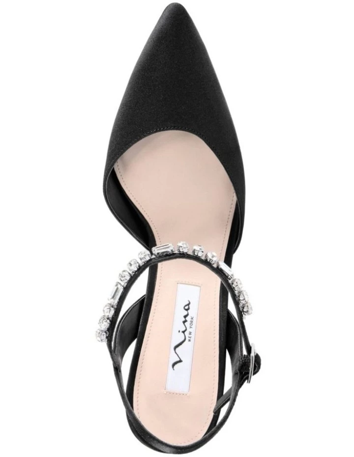 NINA Tonya Black Satin Pump 3 NINA Tonya Black Satin Pump - Image 3