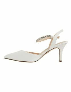 NINA Tonya Ivory Satin Pump -Deals Shoes Store 855534430 3 720x928
