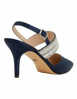 Nina Treena Navy Satin Pump -Deals Shoes Store 855538300 4 720x928