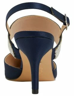 Nina Treena Navy Satin Pump -Deals Shoes Store 855538300 5 720x928