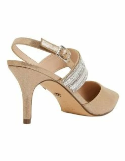 Nina Taupe Reflective Suede Pump -Deals Shoes Store 855539560 4 720x928
