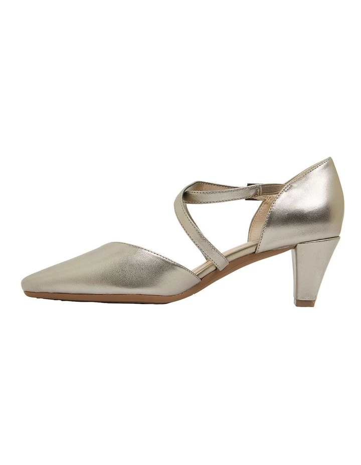 Easy Steps Adison Pewter Metallic Heeled Shoes 3 Easy Steps Adison Pewter Metallic Heeled Shoes - Image 3
