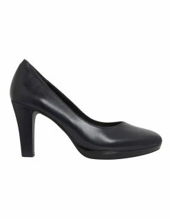 Easy Steps Opera Black Glove Heeled Shoes