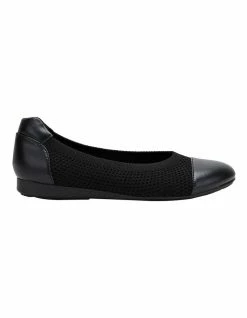 Hush Puppies Bodhi Black Flat Shoe