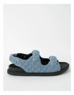 Miss Shop Dani Denim Quilted Sandal