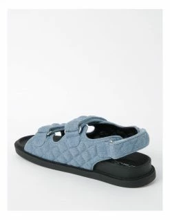 Miss Shop Dani Denim Quilted Sandal -Deals Shoes Store 857683270 3 720x928