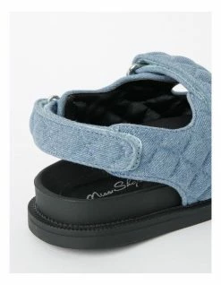 Miss Shop Dani Denim Quilted Sandal -Deals Shoes Store 857683270 5 720x928