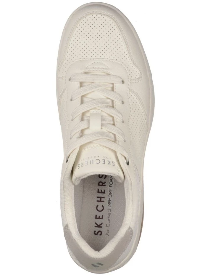 Skechers Upbeats Subtle Stripes White Sneaker 4 Skechers Upbeats Subtle Stripes White Sneaker - Image 4