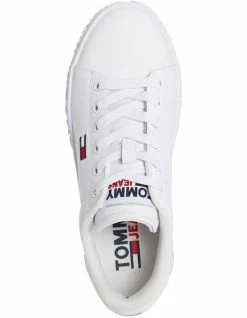 Tommy Hilfiger Embossed White Leather Sole Trainers 6 Tommy Hilfiger Embossed White Leather Sole Trainers -Deals Shoes Store 858662380 3 720x928