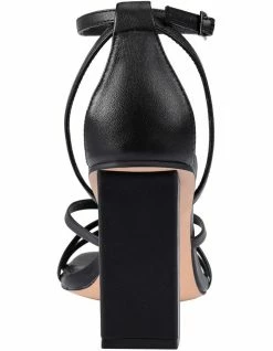 Siren Lucas Black Kid Leather Sandal -Deals Shoes Store 858680740 3 720x928