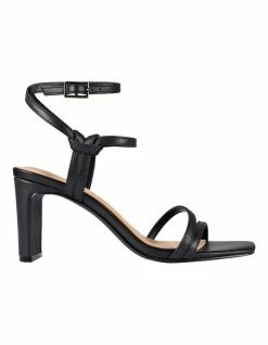 Siren Kianna Black Kid Leather Sandal