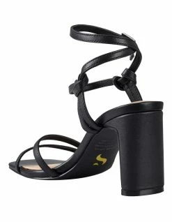 Siren Kianna Black Kid Leather Sandal -Deals Shoes Store 858680830 4 720x928