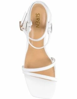 Siren Kianna White Kid Leather Sandal -Deals Shoes Store 858680920 6 720x928