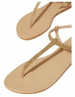 Seed Heritage Kaia Beaded Gold Flat Sandal -Deals Shoes Store 859558690 5 720x928