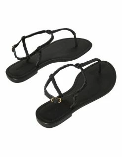 Seed Heritage Kaia Beaded Black Flat Sandal -Deals Shoes Store 859558780 4 720x928