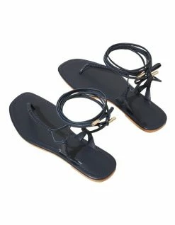 Seed Heritage Nova Deep Navy Leather Tie Up Sandal -Deals Shoes Store 859559500 4 720x928
