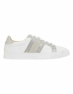 Pink Inc Daisy White/Silver Sneakers