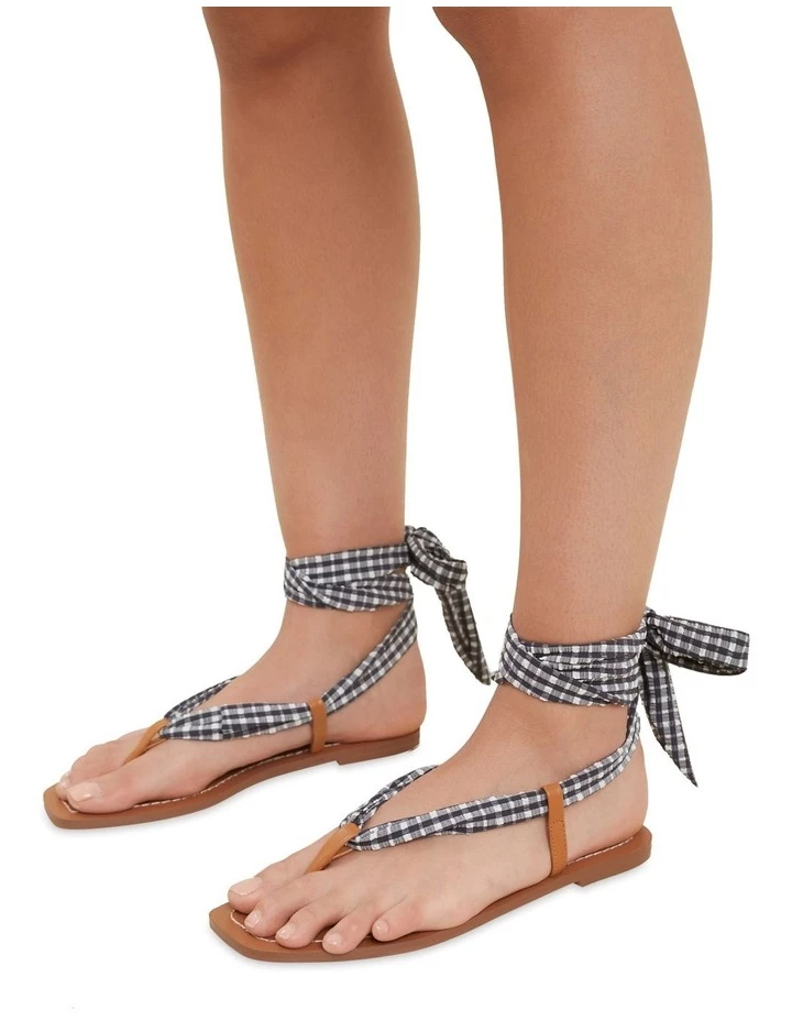 Seed Heritage Skye Navy Tie Up Sandal 2 Seed Heritage Skye Navy Tie Up Sandal - Image 2