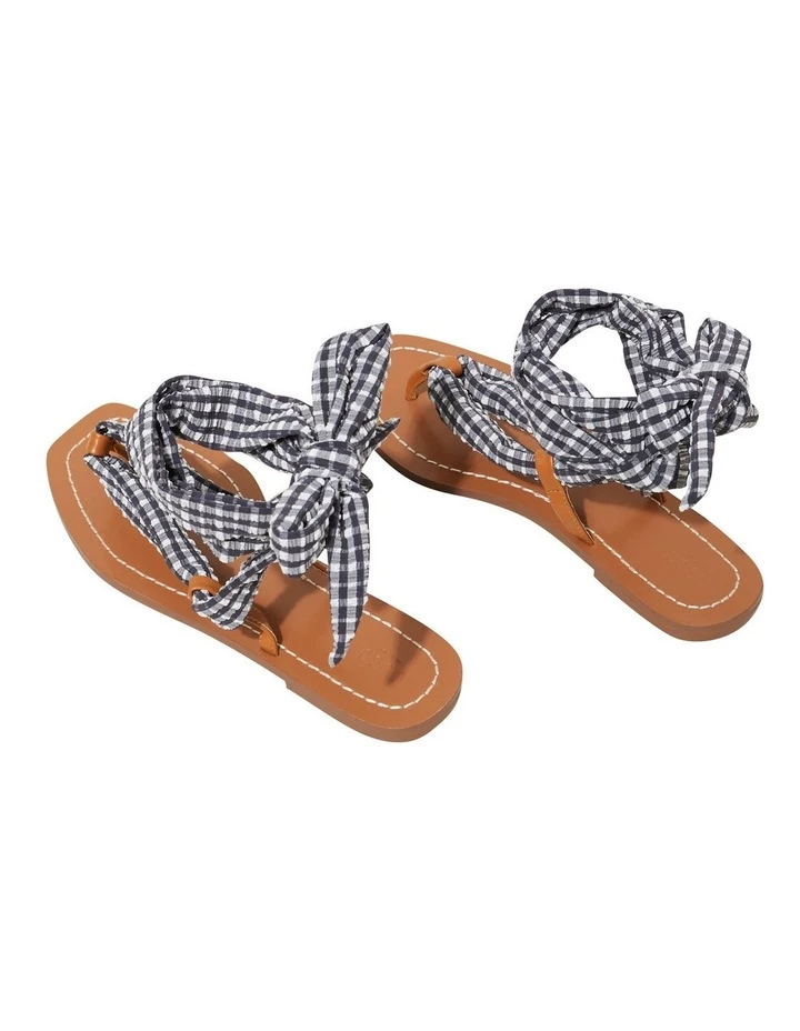 Seed Heritage Skye Navy Tie Up Sandal 4 Seed Heritage Skye Navy Tie Up Sandal - Image 4