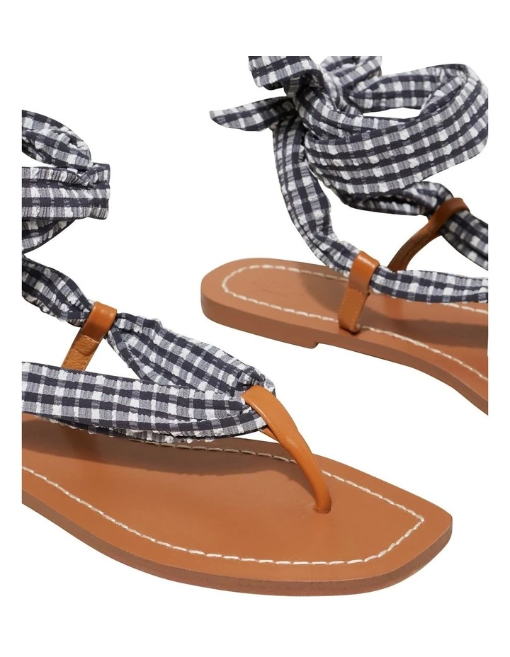 Seed Heritage Skye Navy Tie Up Sandal 5 Seed Heritage Skye Navy Tie Up Sandal - Image 5