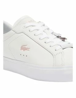 Lacoste Powercourt White/Light Pink Leather Trainers -Deals Shoes Store 861299470 6 720x928