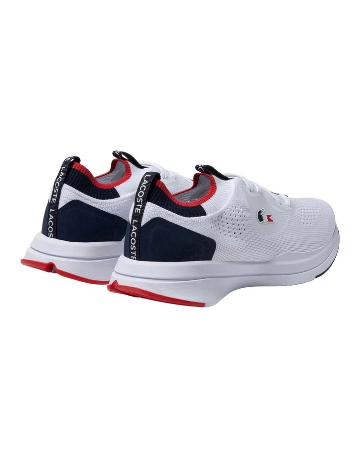 Lacoste Run Spin Knit White/Navy Textile Sneakers 3 Lacoste Run Spin Knit White/Navy Textile Sneakers - Image 3
