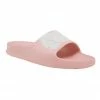 Lacoste Croco 2.0 Pink/White Synthetic Print Slides