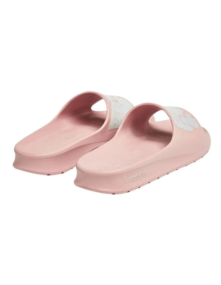 Lacoste Croco 2.0 Pink/White Synthetic Print Slides 3 Lacoste Croco 2.0 Pink/White Synthetic Print Slides - Image 3