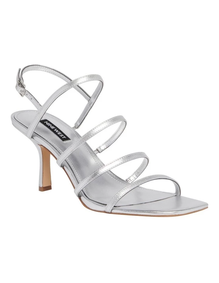 Nine West Niva Silver Sandals 2 Nine West Niva Silver Sandals - Image 2