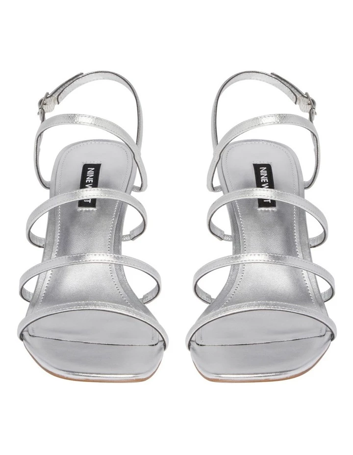 Nine West Niva Silver Sandals 3 Nine West Niva Silver Sandals - Image 3