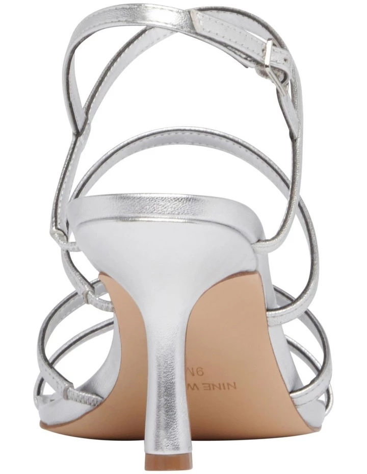 Nine West Niva Silver Sandals 4 Nine West Niva Silver Sandals - Image 4