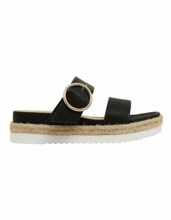 Sandler Warsaw Black Smooth Sandals