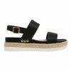 Sandler Wave Black Smooth Sandals