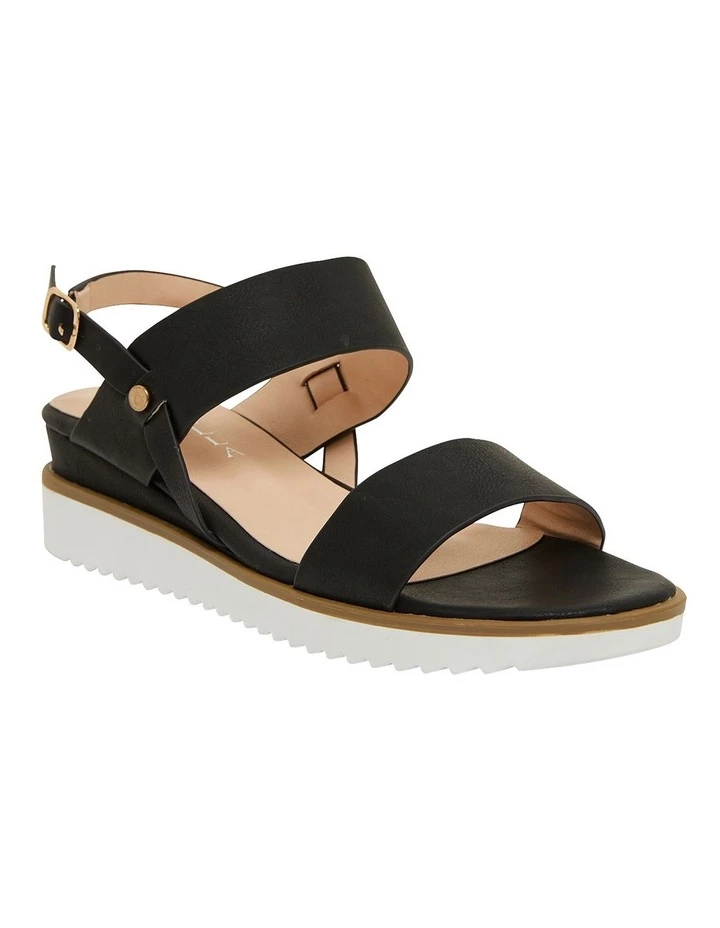 Ravella Dayton Black Smooth Sandals 2 Ravella Dayton Black Smooth Sandals - Image 2