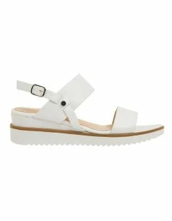 Ravella Dayton White Smooth Sandals