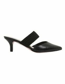 Pink Inc Vixen Black Print Heeled Shoes