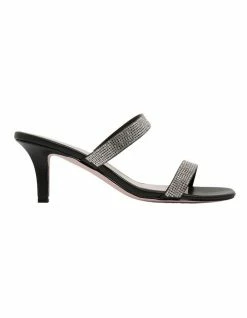 Pink Inc Imogen Black Glove Sandals