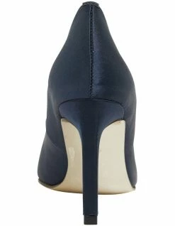 Alan Pinkus Ruby Navy Satin Heeled Shoes -Deals Shoes Store 861437260 4 720x928