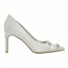 Alan Pinkus Ruby Silver Satin Heeled Shoes