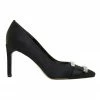Alan Pinkus Madison Black Fabric Heeled Shoes