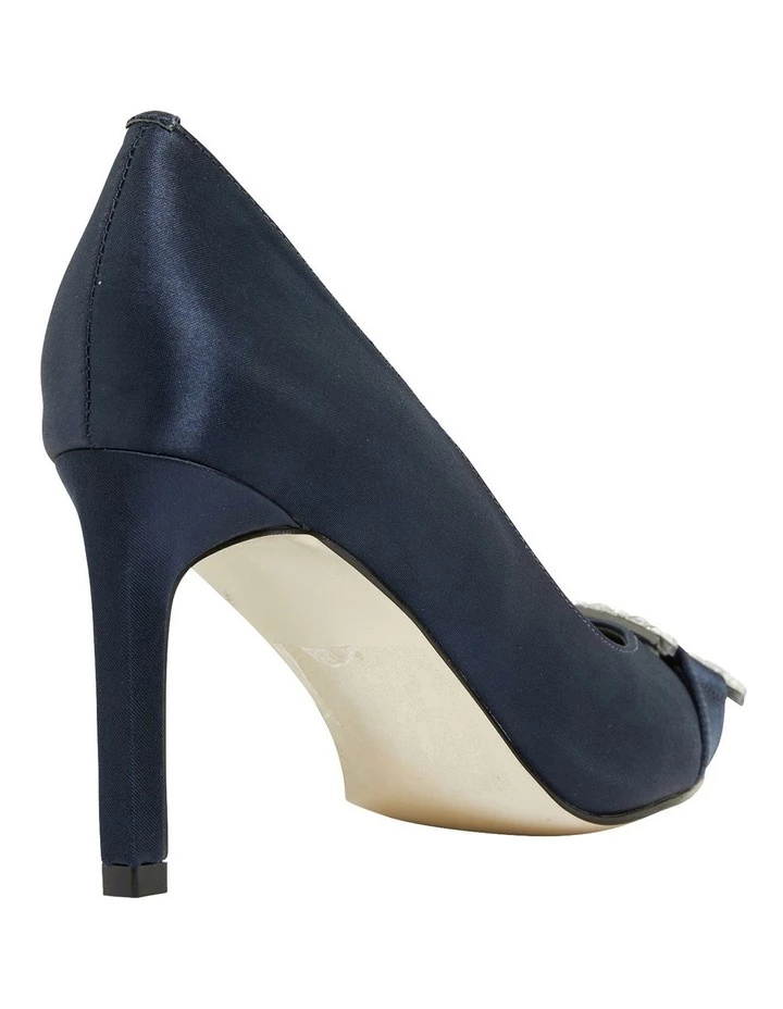 Alan Pinkus Madison Navy Fabric Heeled Shoes 4 Alan Pinkus Madison Navy Fabric Heeled Shoes - Image 4