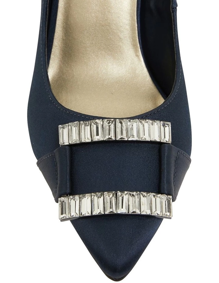 Alan Pinkus Madison Navy Fabric Heeled Shoes 5 Alan Pinkus Madison Navy Fabric Heeled Shoes - Image 5
