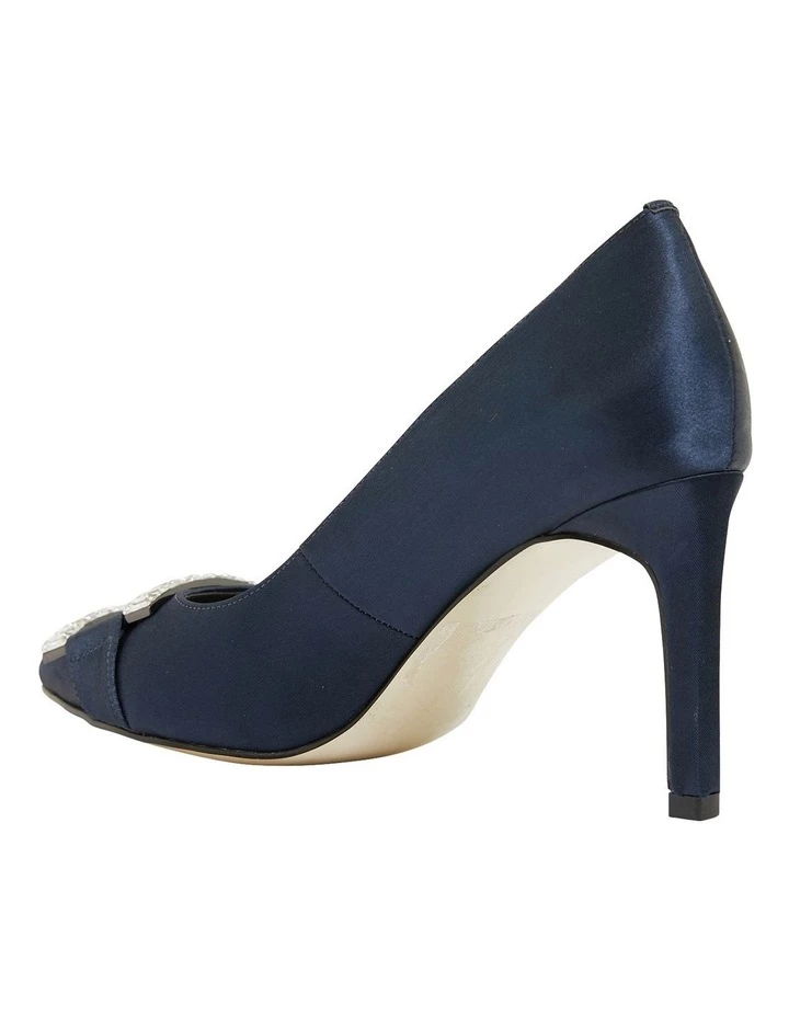 Alan Pinkus Madison Navy Fabric Heeled Shoes 6 Alan Pinkus Madison Navy Fabric Heeled Shoes - Image 6