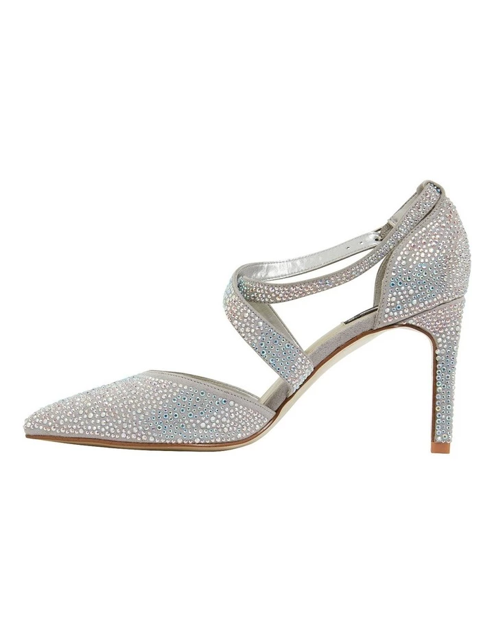 Alan Pinkus Madison Silver Fabric Heeled Shoes 3 Alan Pinkus Madison Silver Fabric Heeled Shoes - Image 3