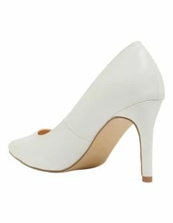 Ravella Wild White Smooth Heeled Shoes -Deals Shoes Store 862510960 6 720x928